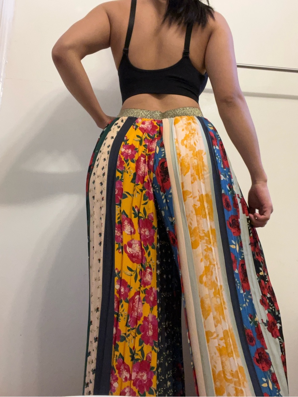 MY26 Anthropologie Spirited Spirit Patchwork Wide Leg Pants - Picture 5 of 9